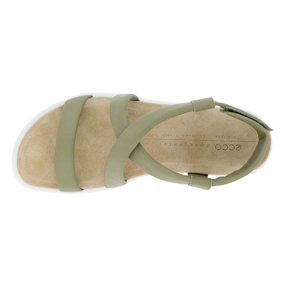 Sandalias Mujer - ECCO Corksphere Flat - Verde Oliva - POJ610345